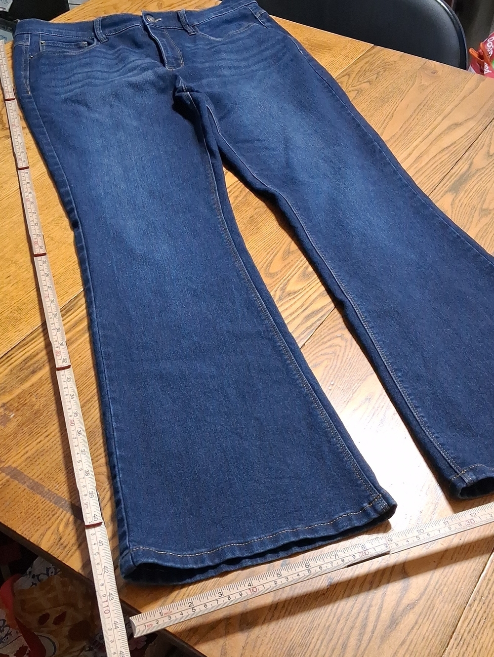 CURVE APPEAL Jeans Womens 14 /32 BLUE  BOOTCUT FLARED  Preowned Used HIGH RISE